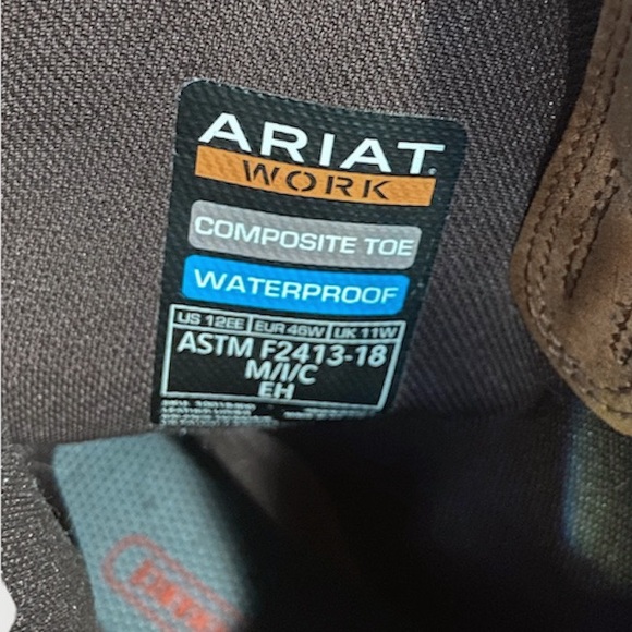 Ariat Men's WorkHog Mesteno Waterproof Composite Toe Work Boots - Picture 10 of 14